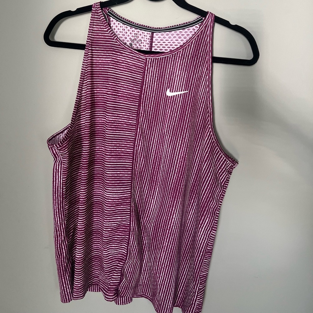 Nike Women's Striped Pink Tank Top